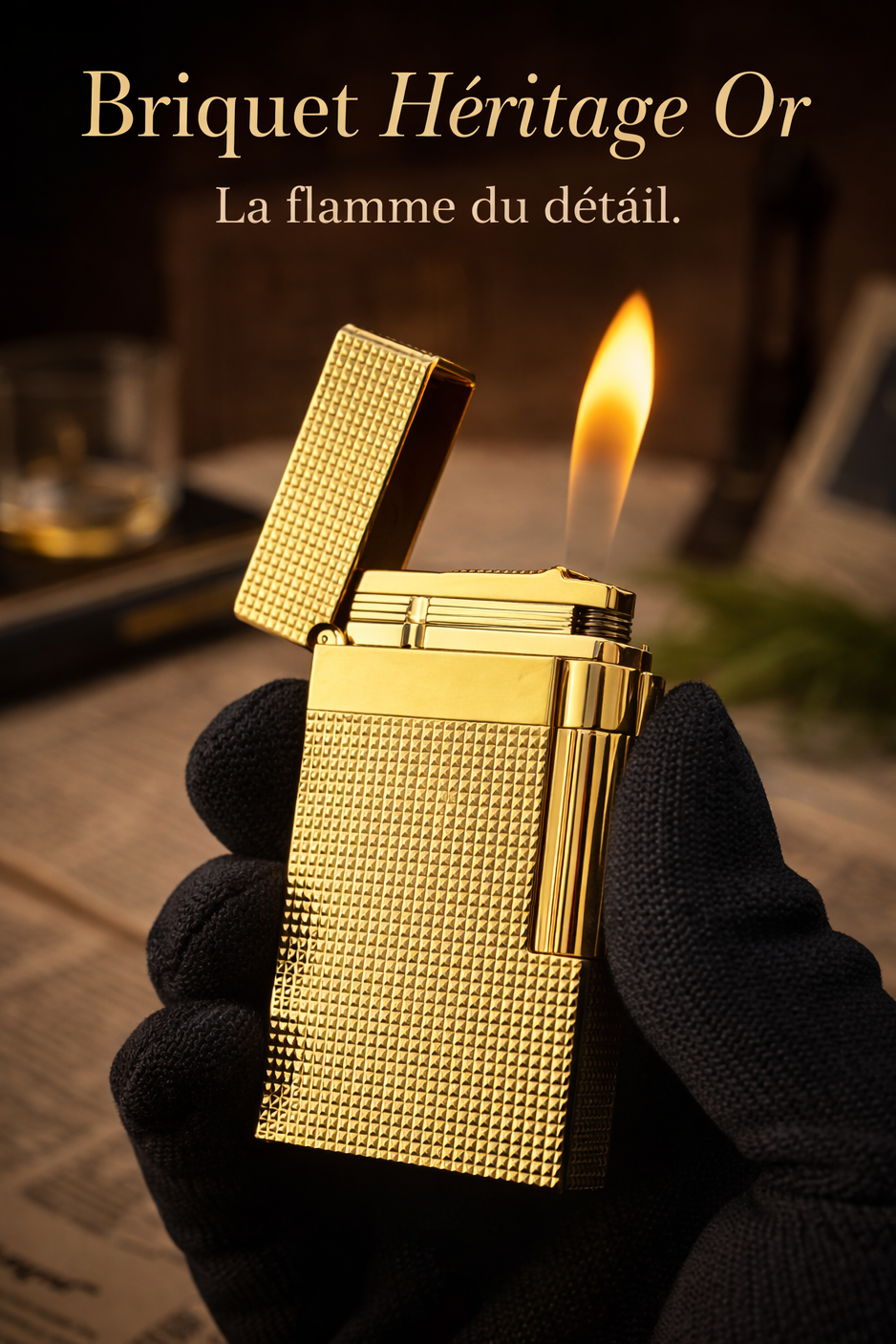 Briquet Héritage Or